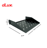 Bandeja 2U metálica ventilada para montaje en rack DLXSHELF2  Marca: Dlux