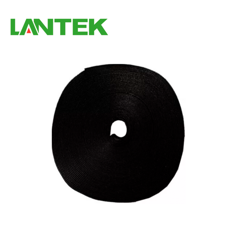 Velcro negro 3/4 in x 30 metros, ultra delgado, LANTEK LTK-20X30M-BLK Marca: Lantek