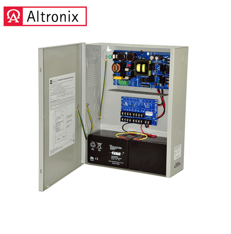 Fuente de poder/cargador, 24VDC 10A, 8 salidas PTC Clase 2, gabinete BC400 AL1024ULXPD8CB Marca: Altronix