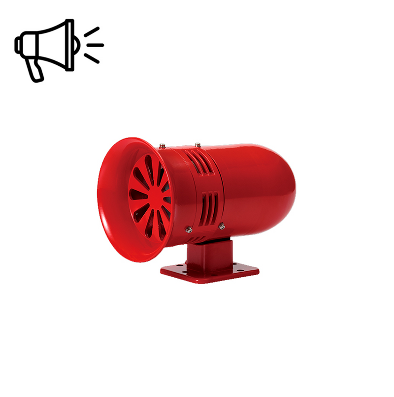 Sirena de motor metalica SM200 110VAC 120dB IP44 color roja