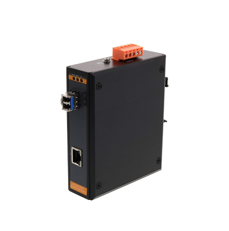 Conversor de medios Gigabit Ethernet UTP RJ45 a fibra Industrial Marca: Networx