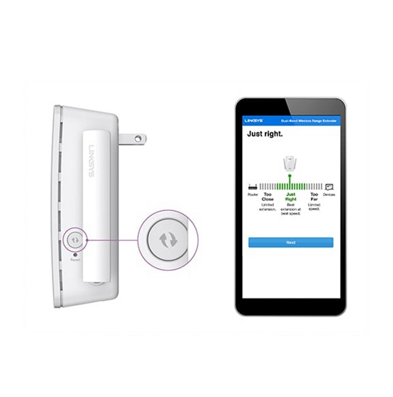 Extensor de alcance WiFi RE6400 AC1200 Marca: Linksys