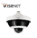 Camara IP multisensor 8-20MP (4 sensores de 2 o 5 MP) lentes intercambiables con PTZ 2 MP 32X PNM-9322VQP Marca: Hanwha
