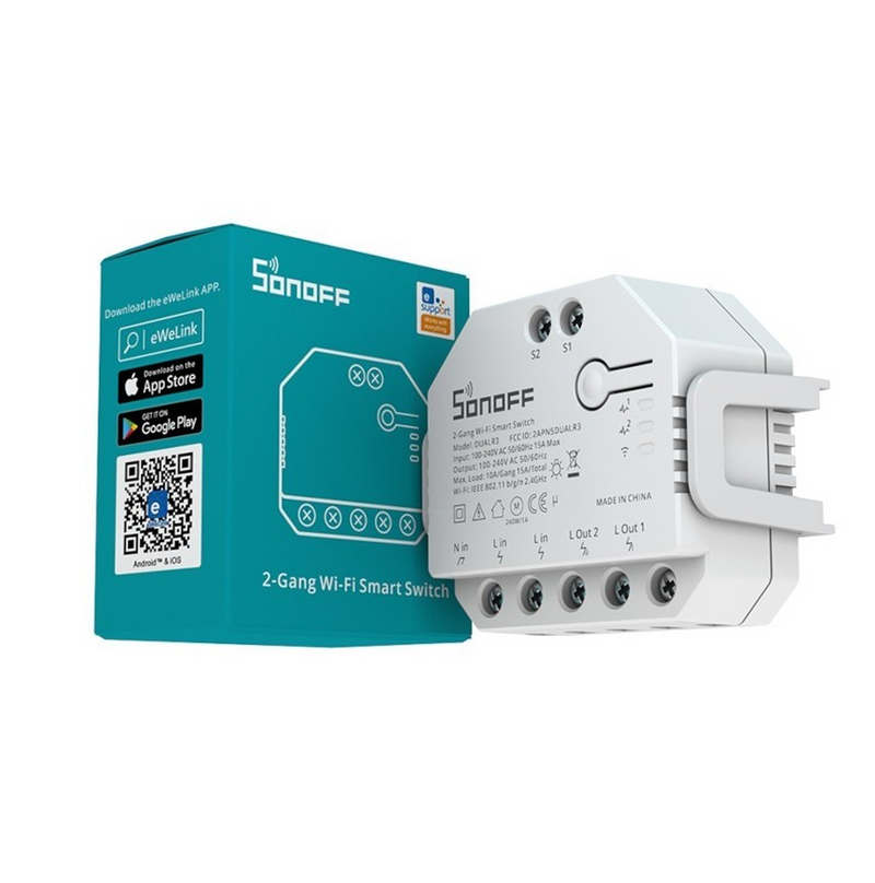 Switch WiFi dual R3 Marca: Sonoff