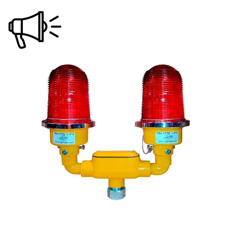 Luz de obstrucción roja incandescente L-810