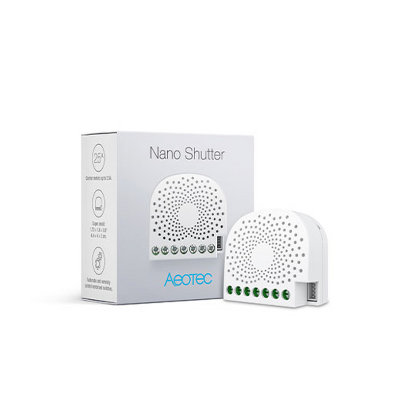 Microcontrolador Z-Wave Nano Shutter para persianas inteligentes compatible con Smartthings Marca: Aeotec