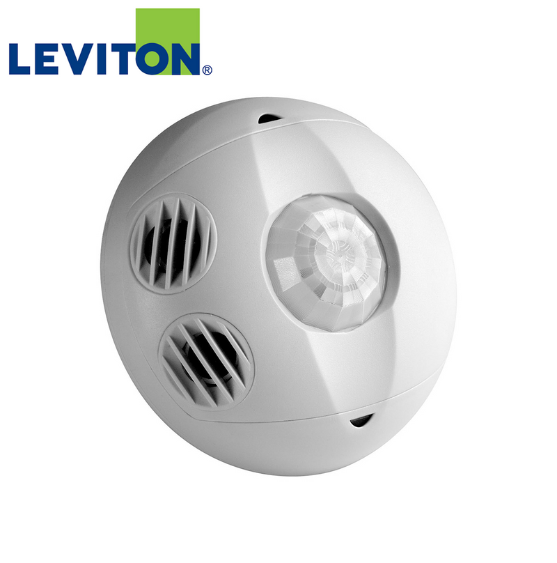Sensor de ocupación de techo multi-tecnología PIR/Ultrasónico, 500 pies², color blanco OSC05-M0W Marca: Leviton