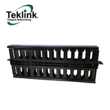 Organizador cable horizontal ranurado 1U  MTL-ORG-1U Marca: Teklink