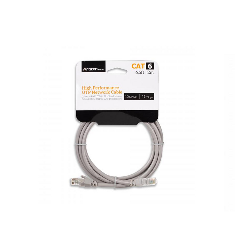 Cable CAT6E 6.5F7 2 metros color gris ARG-CB-1552 Marca: Argom