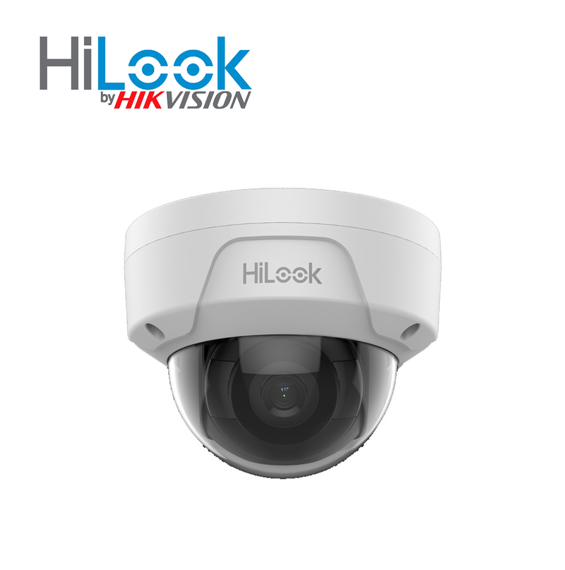 Cámara domo IP de 2MP de 30 mts Exterior IP67 antivandalica PoE Marca: HiLook By Hikvision