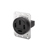 Tomacorriente 60A trifasico 125/208VAC industrial Heavy Duty Negro