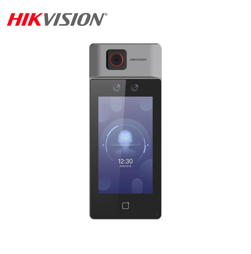 Lector biométrico de reconocimiento facial con medición de temperatura corporal DS-K1T671TM-3XF Marca: Hikvision