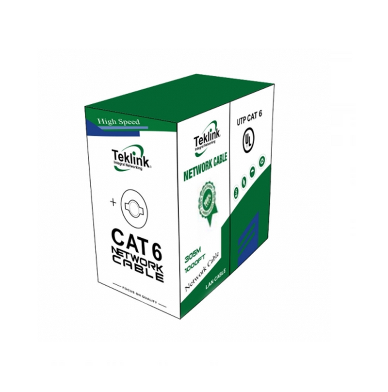 Cable UTP CAT5E para interiores 100%cobre UL & ETL color azul Marca: Teklink