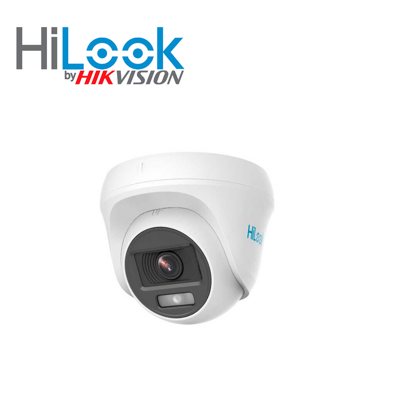 Cámara análoga domo ColorVu de 2MP iluminación durante la noche  THCT129P-28 Marca: HiLook by Hikvision