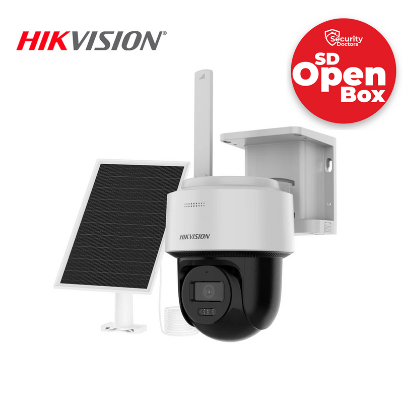 (Caja abierta) Kit Solar IP PT, All in One, AOV, Bala IP 4 Mp, Lente 2.8 mm, Panel Solar + Batería de Respaldo de Litio (9000 mAh) Marca: Hikvision