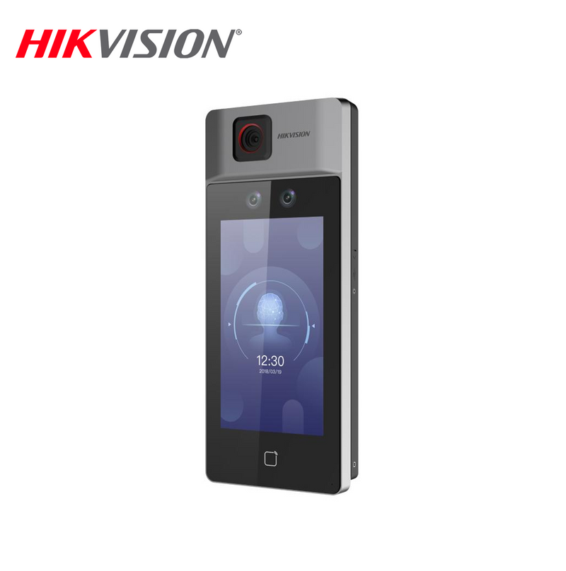 Lector biométrico de reconocimiento facial con medición de temperatura corporal DS-K1T671TM-3XF Marca: Hikvision