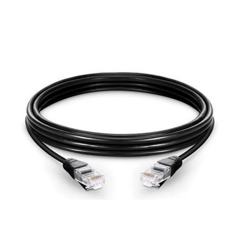 Patch Cord Cat5E 30.48 cms color negro MCE-01F01K Marca: Cablix