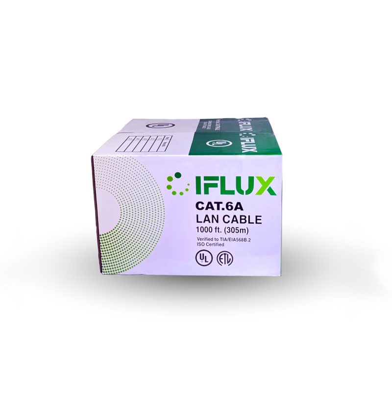 Cable UTP CAT6A 23AWG en carrucha de 305mts UL Marca: Iflux