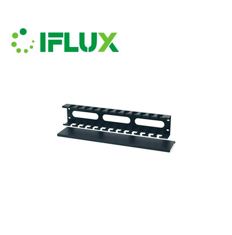 Organizador de cables 2U. (Metal con tapa) FD-CA-CM-02-2U Marca: Iflux