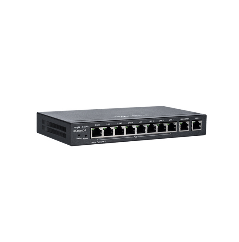 Router de 10 puertos gigabit 8 POE+ RG-EG210G-P Marca: Ruijie