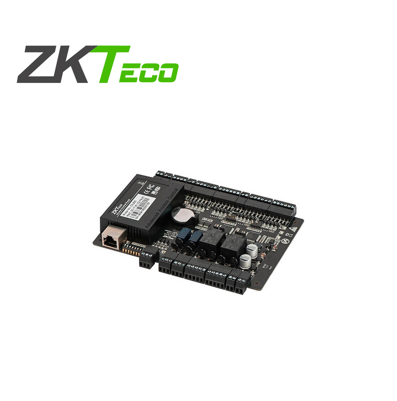 Panel de control de acceso para dos puertas, gabinete y fuente de poder  C3-200 Marca: ZKTeco