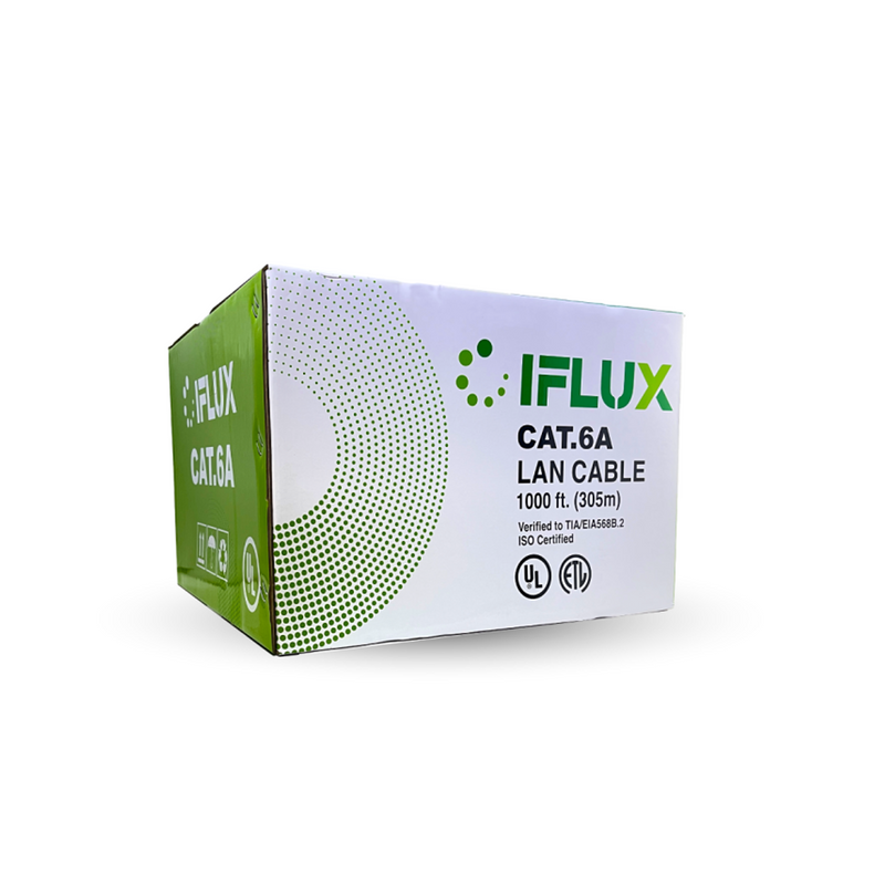 Cable UTP CAT6A 23AWG en carrucha de 305mts UL Marca: Iflux