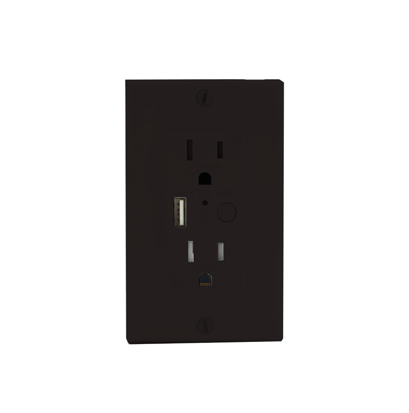 Tomacorriente USB negro TOMADOBLEUS BBLK