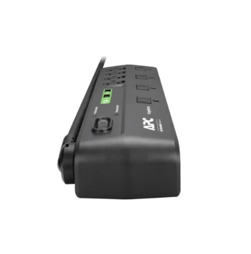 Regleta protector de picos 8 tomas 2 USB 120V color negro P8U2 Marca: APC