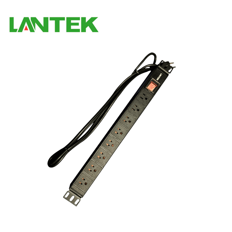 Regleta de rack de 8 tomas triple protección 15A DLXSP008