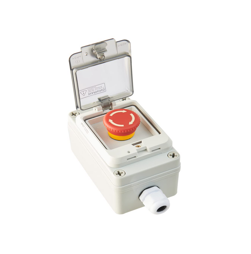 Botón de parada de emergencia con caja e-Stop Box Marca: QL-LINRUN