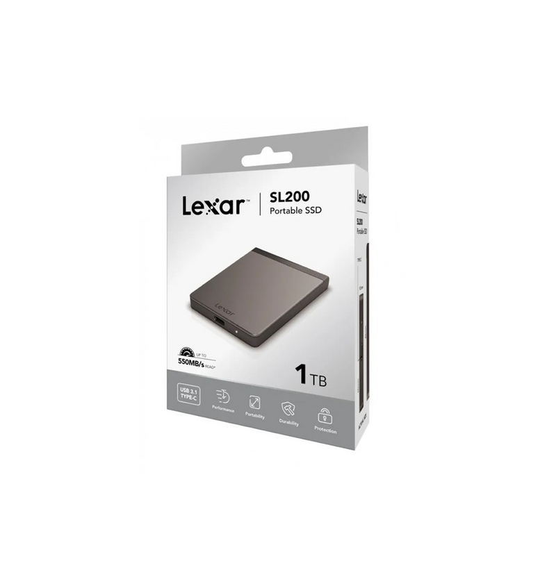 SSD externo portátil SL200 de 1 TB con USB tipo C Marca: Lexar