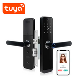 Cerradura WIFI Tecnología Tuya huella + código + tarjeta + APP 300 usuarios batería AA TK-HR07 Marca: Tuya