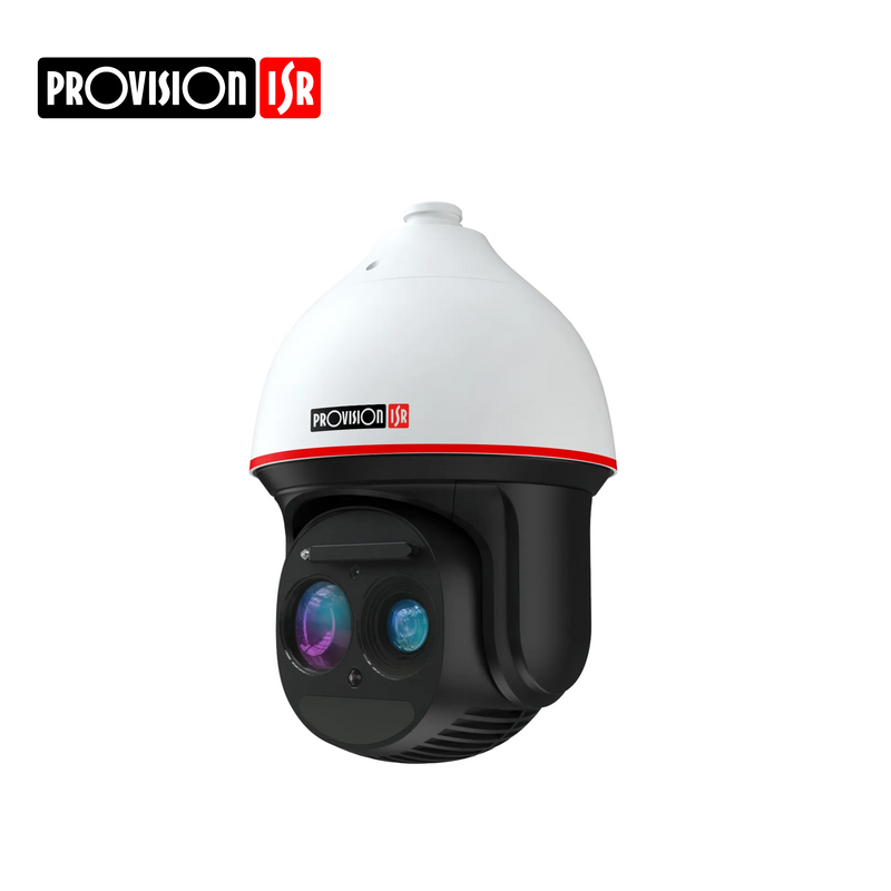 Cámara PTZ IP con IA de 8" y 4MP con zoom de  compatible con NDAA  Marca: Provision ISR