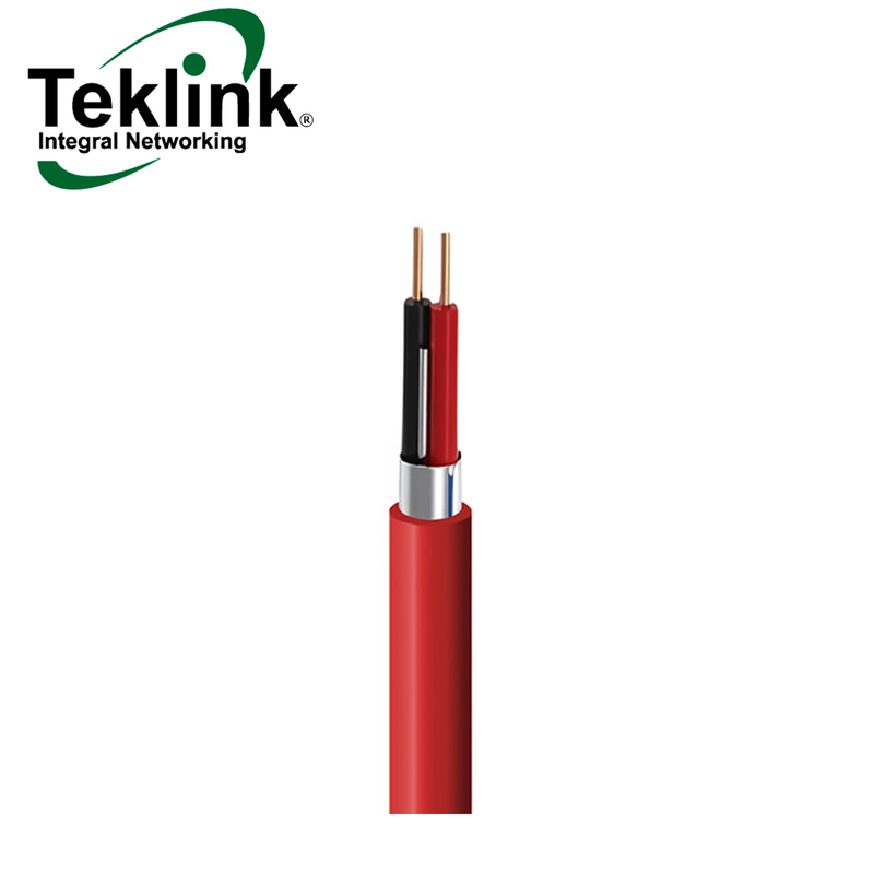 Cable de alarma de incendio 16AWG 2 Hilos 305Mts Blindado UL TEKLINKCAF2X16SFPLR Marca: Teklink