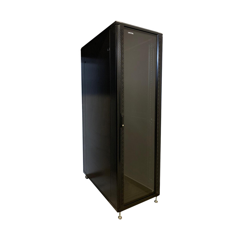 Gabinete 42U piso 4 abanicos desarmados capacidad 800KGS Marca: Lantek