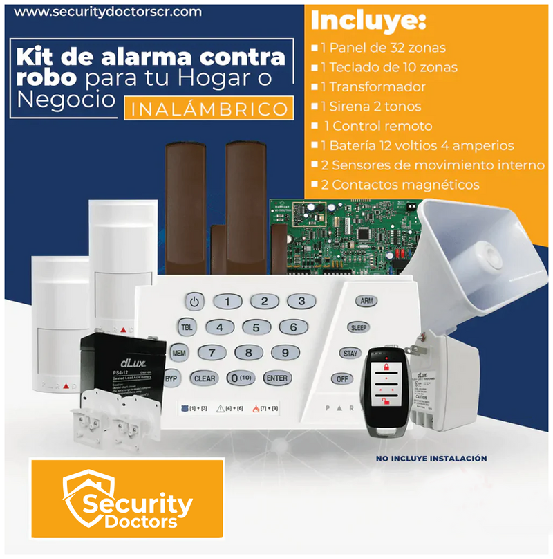 Kit de alarma para casas INALÁMBRICA KIT002