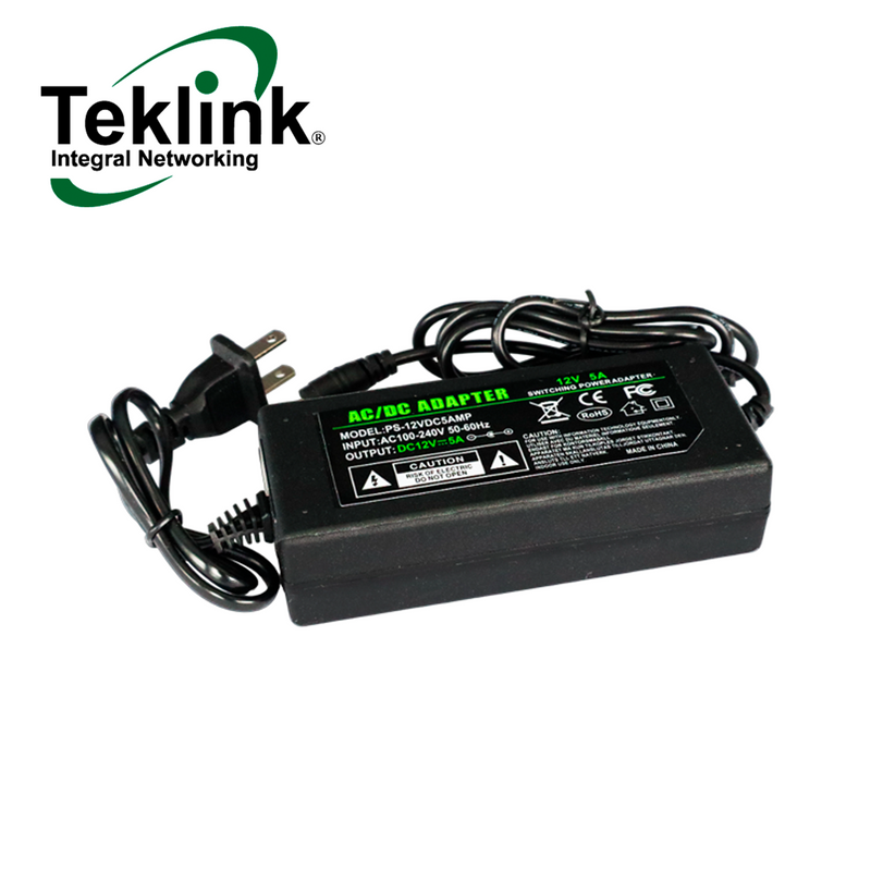 Fuente de pode 12V 5AMP 60W Marca: Teklink