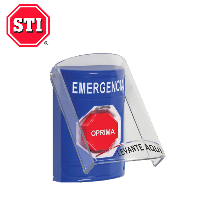 Boton de asistencia para baños de discapacitados/ Color azul/ LED de estado STI-SS2422EM-ES Marca: STI