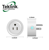 Enchufe inteligente WIFI tecnología Tuya 1 toma 110-250VAC 10A TK-BSD01 Marca: Teklink