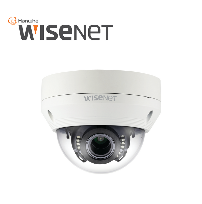 Camara Domo AHD/CVBS Híbrida Antivandálica 1080p / Lente Varifocal 3.2 a 10mm SCV-6085R Marca: Hanwha