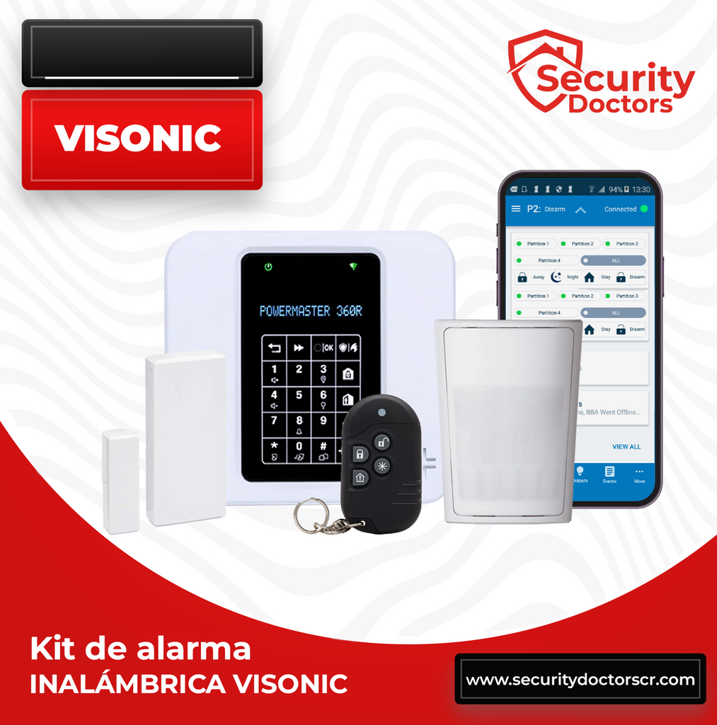 Kit De Alarma Inal mbrica Marca VISONIC Security Doctors kit-de-alarma-inal-mbrica-marca-visonic-security-doctors