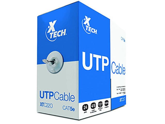 Cable UTP Longitud 305 metros RJ-45 (M) a RJ-45 (M) Marca: Xtech