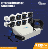 Kit de 8 cámaras de seguridad KCS02 HiLook.