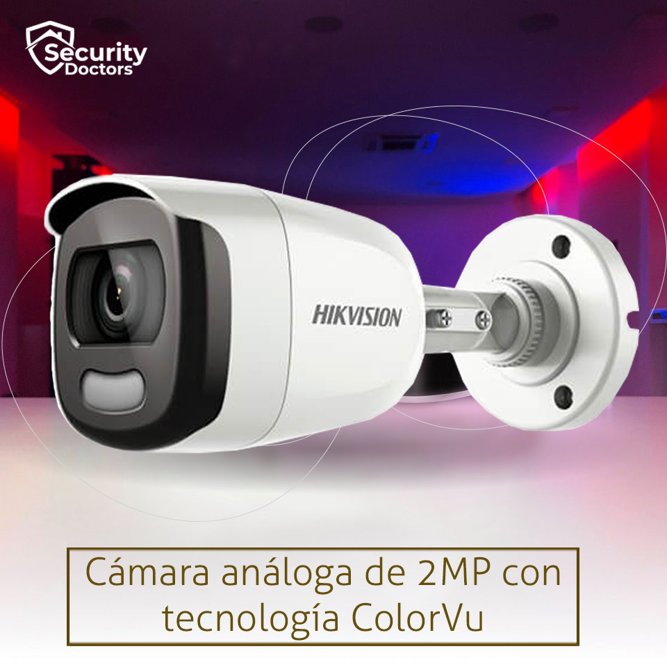 Kit Cámaras de Vigilancia a Color 24hrs ColorVu Con Micrófono 1080P Full HD  Hilook