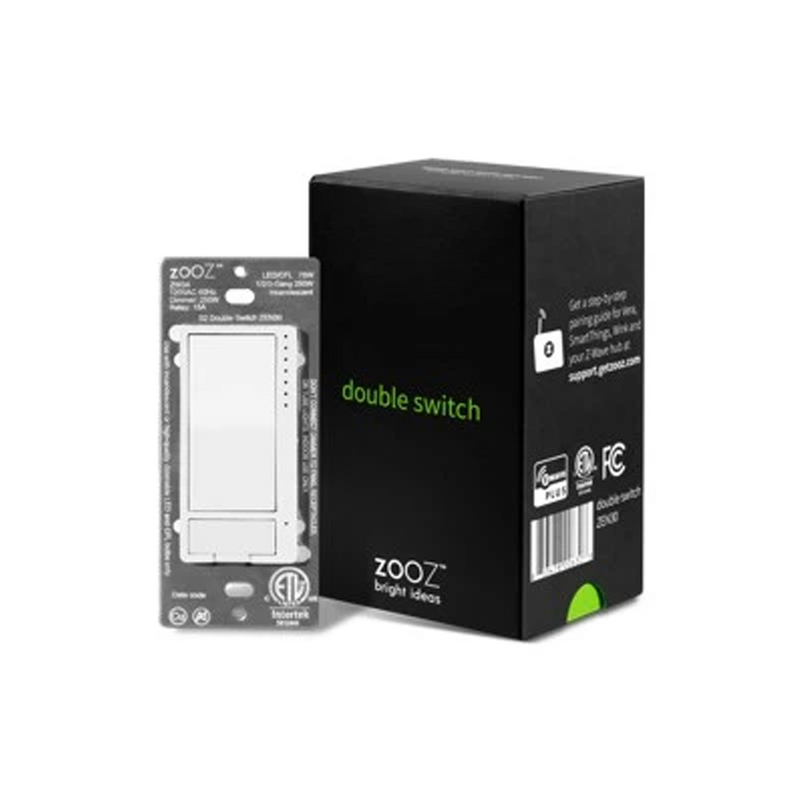Interruptor doble para 2 luces Z-Wave Plus S2 Marca: Zooz