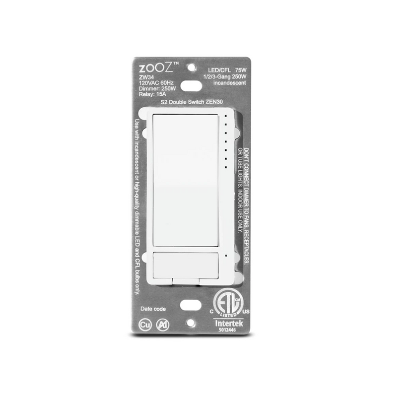 Interruptor doble para 2 luces Z-Wave Plus S2 Marca: Zooz