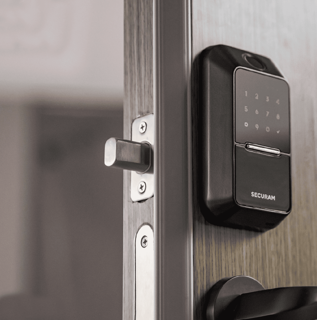 Cerradura inteligente Wi-Fi con huella digital, código, con acceso