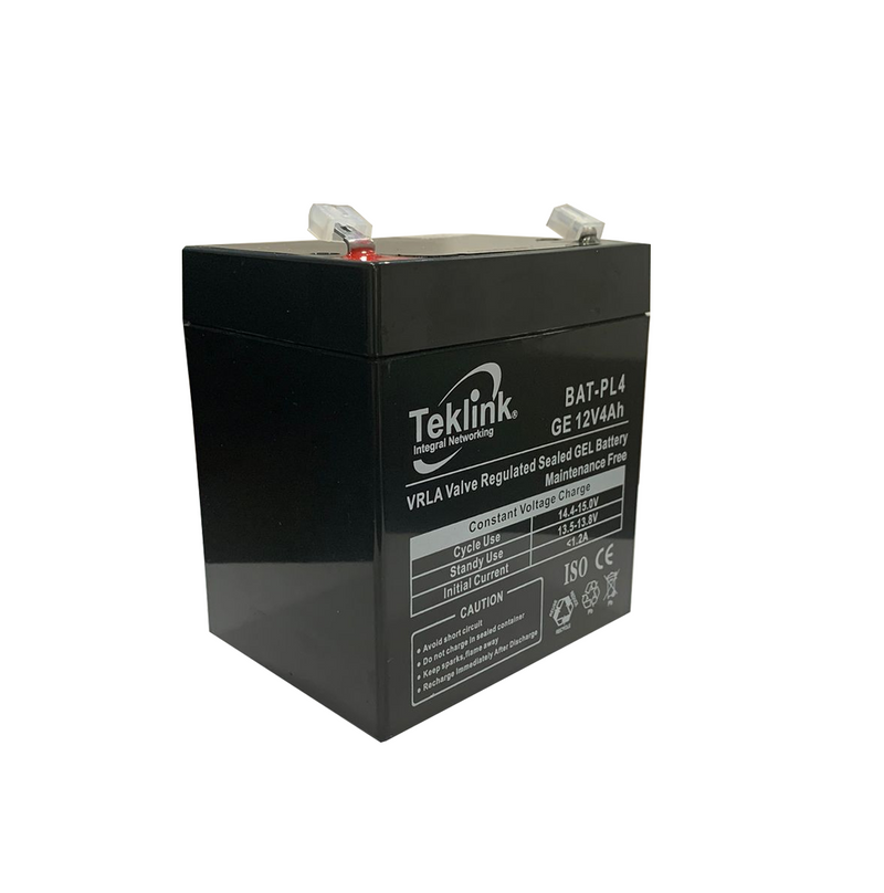 Batería de 12 voltios, 4 amperios, para alarma Marca: Teklink
