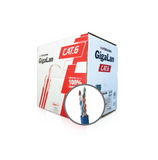 Cable de trasmisión de datos Gigalan NU/UTP de 23AWGX 4 pares CAT6 CMR Azul Marca: Gigalan