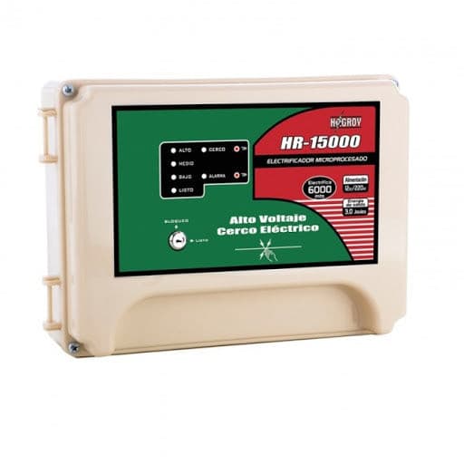 Electrificador de alto voltaje 15000 1 zona HR15000 Marca: Hagroy